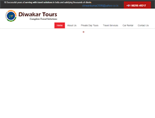 Tablet Screenshot of diwakartours.com